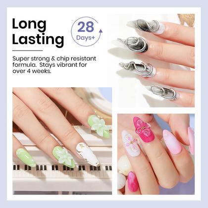 Imagem de Kit de unhas MIZHSE Solid Builder Gel com lâmpada de unhas + 3 cores