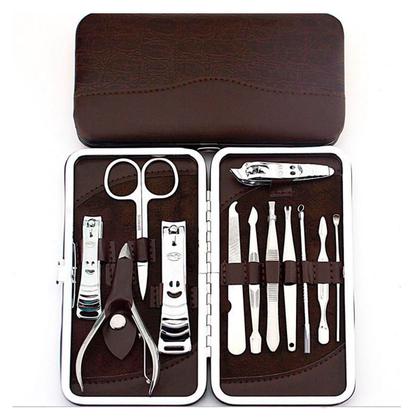 Imagem de Kit de Unhas Profissional Pedicure e Manicure Completo com 12 Peças