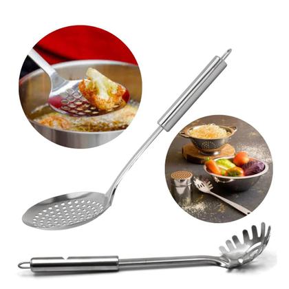 Imagem de Kit de Utensílios de Cozinha Inox 15 Peças Completo Resistente Funcional