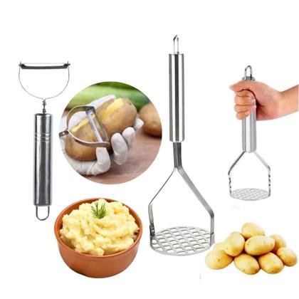 Imagem de Kit de Utensílios de Cozinha Inox 15 Peças Completo Resistente Funcional