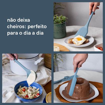 Kit De Utensílios De Silicone Azul Oikos U2013 7 Peças - Melhora O Preço