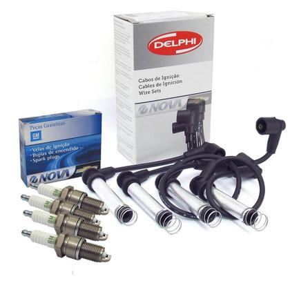 Imagem de Kit De Velas Cabos Ignicao 1.0 1.4 Gasolina Vhc Nova Celta corsa Kit387