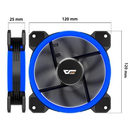 Imagem de Kit de Ventilador RGB 120mm Darkflash DR11 para Gabinete de Computador - 6 Pin