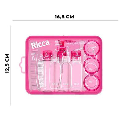 Imagem de Kit de Viagem Bordo Frascos Potes 8 Peças Ricca