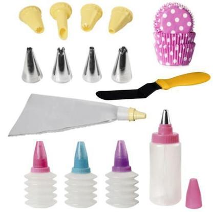 Imagem de Kit Decoração Cupcake Muffin Bolo Com Bicos Variados Mor