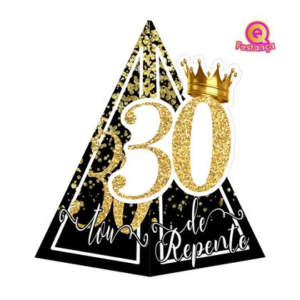Imagem de Kit Decoração de Festa Aniversário Bolo Topper 30 Anos Qfestança -78 Itens