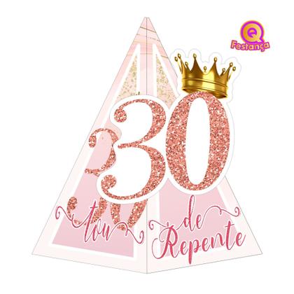 Imagem de Kit Decoração de Festa Aniversário Bolo Topper 30 Anos Qfestança -78 Itens