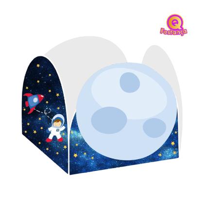 Imagem de Kit Decoração de Festa Aniversário Bolo Topper Astronauta  Qfestança -78 Itens