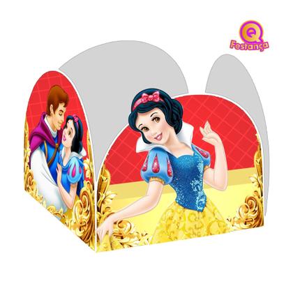 Imagem de Kit Decoração de Festa Aniversário Bolo Topper Branca de neve  Qfestança -78 Itens