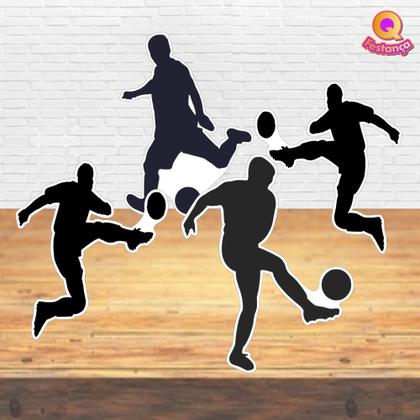 Imagem de Kit Decoração de Festa Aniversário Bolo Topper Futebol Copinha  Qfestança -78 Itens