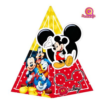 Imagem de Kit Decoração de Festa Aniversário Bolo Topper Mickey Mouse  Qfestança -78 Itens