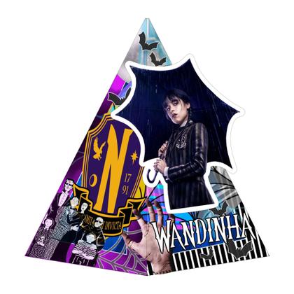 Imagem de Kit Decoração de Festa Aniversário Topper Wandinha Addams Lembrancinhas  QFestança -78 Itens