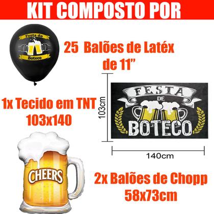 Imagem de Kit Decoração Festa de Boteco Completa TNT Balões Chop Bar