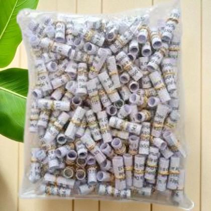 Imagem de Kit Decorativo de Enfeites com Pote 100 Cápsulas com Versiculos da Biblia com Frase Deus Fé Decora