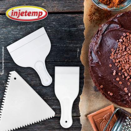 Imagem de Kit Decore Facil com 3 Espatulas para Decoracao de Bolos e Tortas Injetemp