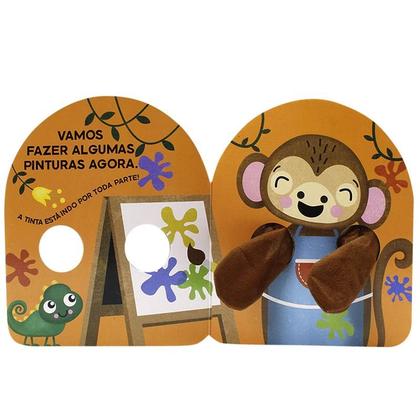 Imagem de Kit Dedoche Abração de Macaco + Abração de Leão + Abração de Urso SBN Crianças Filhos Infantil Desenho História Brincar