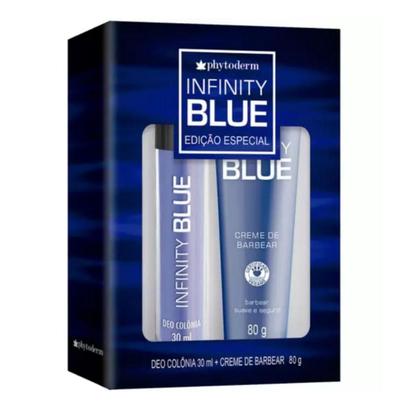 Imagem de Kit Deo Colônia 30ml + Creme de Barbear 80g Phytoderm Infinity Blue