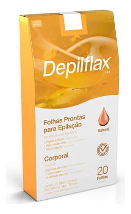 Imagem de Kit Depilflax 2 Caixas Cera Depilitórias Folhas Natural 20un