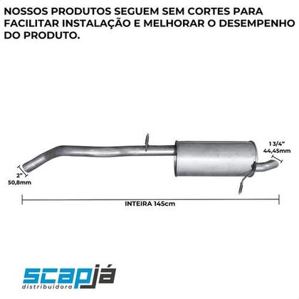 Imagem de Kit Descarga Abafador+ Tubo + Silencioso Saveiro 1.6 08 A 13