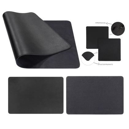 Imagem de Kit Desk pad 70x30cm + Suporte Para Tela + Produtos De Limpeza e Porta Copo