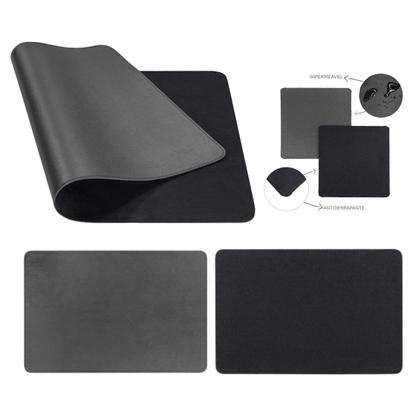 Imagem de Kit Deskpad Para Mouse Tablet 43x30cm + 20x20cm + Limpa Tela + Apoio De Copos