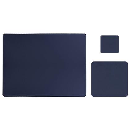 Imagem de Kit Deskpad Para Mouse Tablet Notebook 43x30cm + 20x20cm + Apoio De Copos