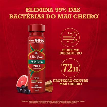 Imagem de Kit Desodorante Aerosol Old Spice Aventura 200ml - 6 Unidades