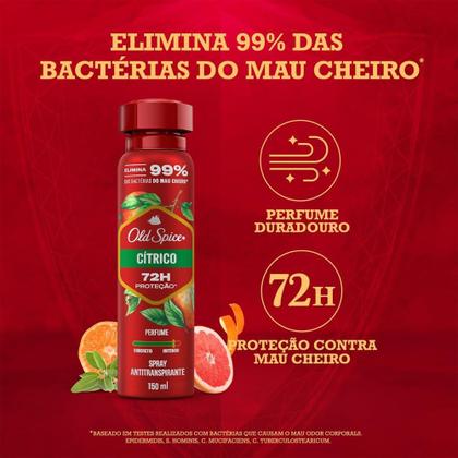 Imagem de Kit Desodorante Aerosol Old Spice Cítrico 150ml - 12 unidades