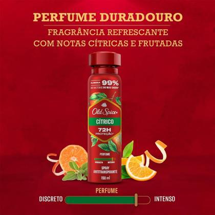 Imagem de Kit Desodorante Aerosol Old Spice Cítrico 150ml - 4 unidades