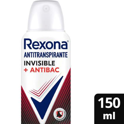 Imagem de Kit Desodorante Aerosol Rexona Antibacterial + Invisible 150ml/90g - 12 Unidades