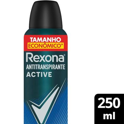 Imagem de Kit Desodorante Antitranspirante Aerosol Rexona Active Dry 72 horas 250ml - 6 Unidades