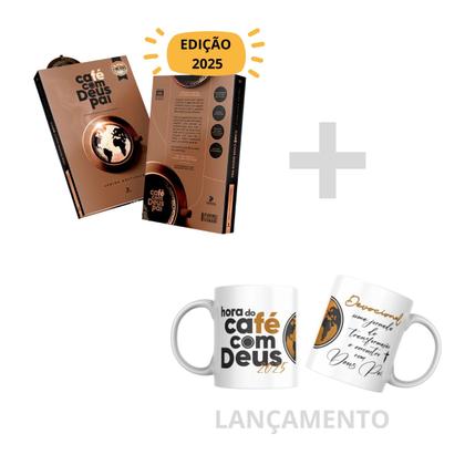 Imagem de Kit Devocional Café Com Deus Pai  Junior Rostirola  Edição 2025 + Caneca Personalizada Lançamento