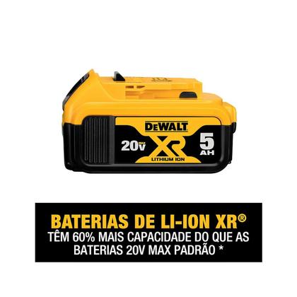 Imagem de Kit dewalt com 2 baterias 5ah 20v com carregador mais bolsa dcb205c2k-br