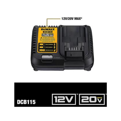 Imagem de Kit dewalt com 2 baterias 5ah 20v com carregador mais bolsa dcb205c2k-br