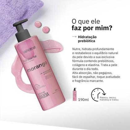 Imagem de Kit Dia a Dia Morango Esfo 300ml + Body 190ml + Hidra 190ml
