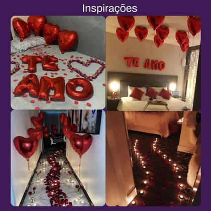 Imagem de KIT Dia dos namorados 6 balões 10 velas 200 pétalas Venda
