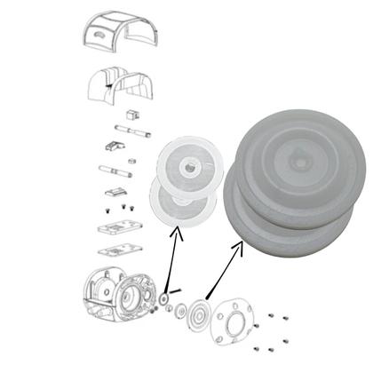 Imagem de Kit Diafragmas Membranas para Pulsador Gimenez Translucidas