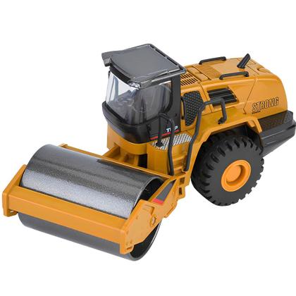 Imagem de Kit Die Cast Maquina Guindaste E Rolo Compactador Articulavel Rolo Crianças Infantil