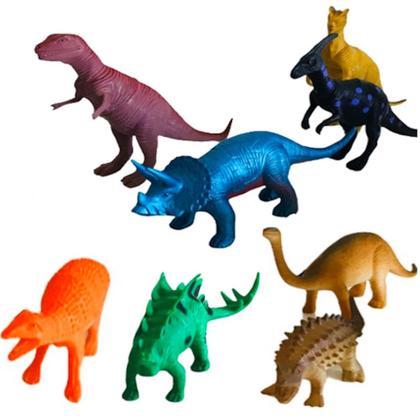 Imagem de Kit Dino Blocos Monta Monta 64 Pçs 8 Dinosssauros Miniatura