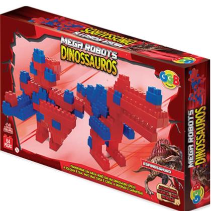 Imagem de Kit Dino Blocos Monta Monta 64 Pçs 8 Dinosssauros Miniatura