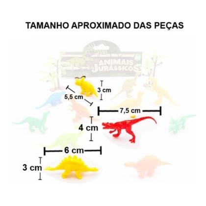 Imagem de Kit dinossauro animais jurássicos de PVC com 18 peças de brinquedo - dinossauros dino