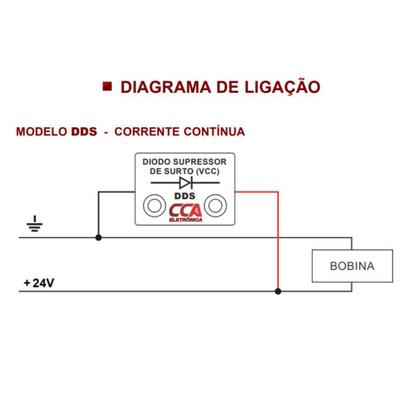Imagem de Kit Diodo Supressor de Surto DDS - Para Corrente Contínua (Vcc)