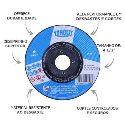 Imagem de Kit Disco de Desbaste 4.1/2'' Basic 10 Unid. Tyrolit