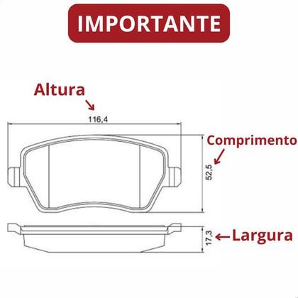 Imagem de Kit Disco E Pastilha De Freio Renault Duster Oroch Captur 1.6 16v 2011 2012 2013 2014 2015 2016 2017 2018 2019 até 2024.