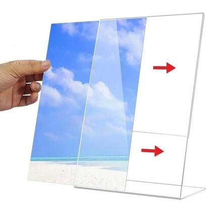 Imagem de Kit Display 30 Expositores Acrilico Folheto A4 Mesa Vertical