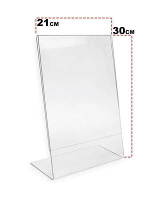 Imagem de Kit Display 5 Expositores Acrílico Folheto A4 Mesa Vertical