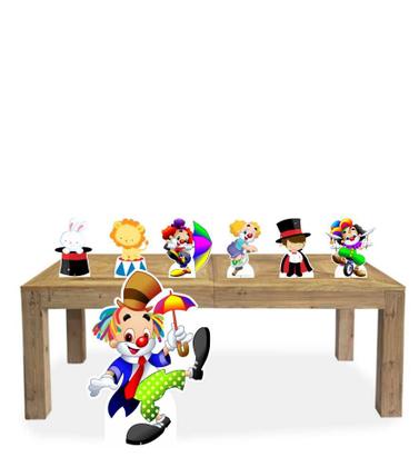 Imagem de Kit Display de chão e mesa totens festa Circo 7 Pçs