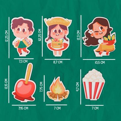 Imagem de Kit Display de Mesa Decoração Festa Junina em MDF