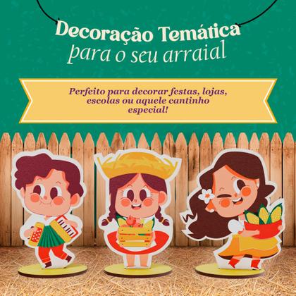 Imagem de Kit Display de Mesa Decoração Festa Junina em MDF