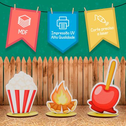 Imagem de Kit Display de Mesa Decoração Festa Junina em MDF